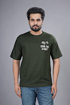 Kalio Olive Green 'Own The Street' Dice Graphic Tee - Men's Relaxed Fit Streetwear
