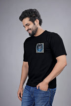Kalio Black 'FEARLESS Lion' T-Shirt - Men's Regular Fit Motivational Graphic Tee