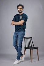 Kalio Deep Teal 'Urban Fashion' T-Shirt - Regular Fit Men's Streetwear Graphic Tee